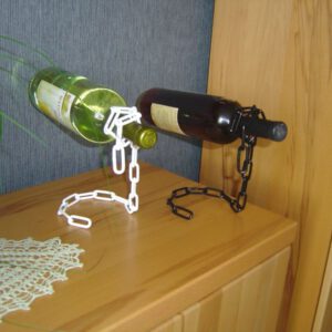 Belywein Weinflaschenhalter im schwarzen oder- und weißem Finish, Flaschenhalter Geschenkidee Wein