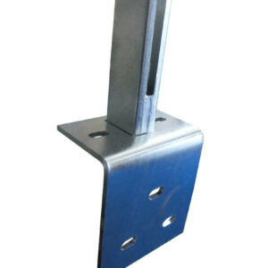 Winkelplatte Pfostenträger Fußplatte Doppelstab Pfosten verzinkt