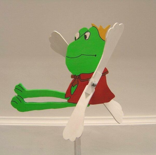 Windspiel Frosch, handgefertigt, handbemalt