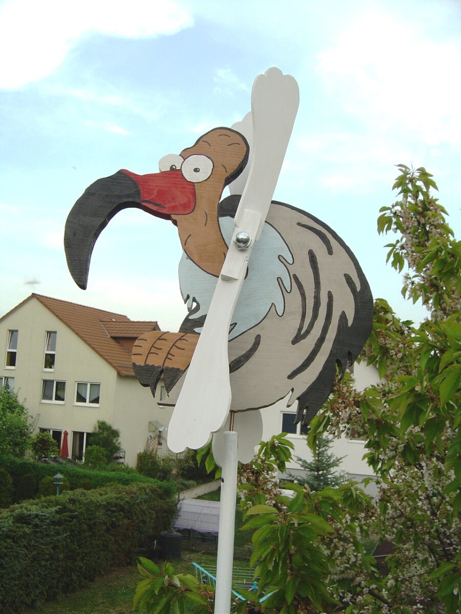 Windspiel Geier, handgefertigt, handbemalt