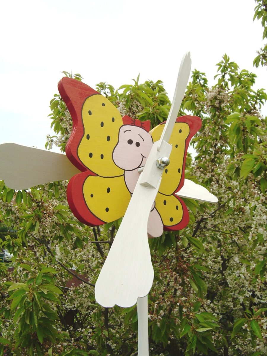 Windspiel Babyschmetterling, handgefertigt, handbemalt