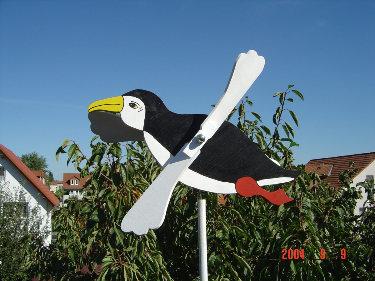 Pinguin, handgefertigt, handbemalt