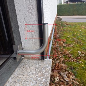 Fenster Halterung Satellit Sat-Antennen bis 40cm Ø Edelstahl Ausführung Antennenhalterung NEU